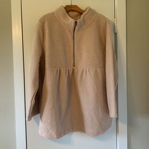 NWOT Isabel Maternity Sherpa Pullover Sweatshirt Size L